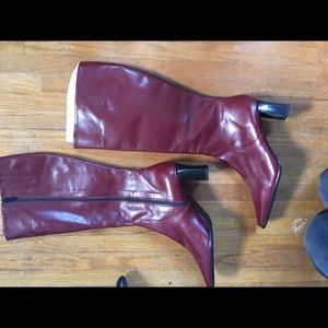 Lumani leather boots cranberry red 9
